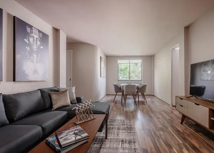 Cozy Roma Norte Flat - Wifi - Elevator - Sleeps 7 Мехико